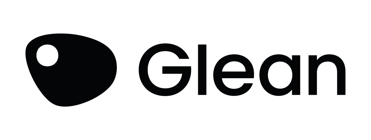 Glean black and white logo