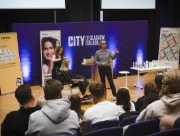 Mark Blake provides a talk with demonstrations of hair loss products 