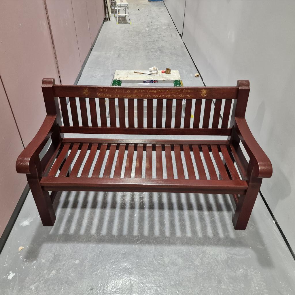 A refurbished bench.