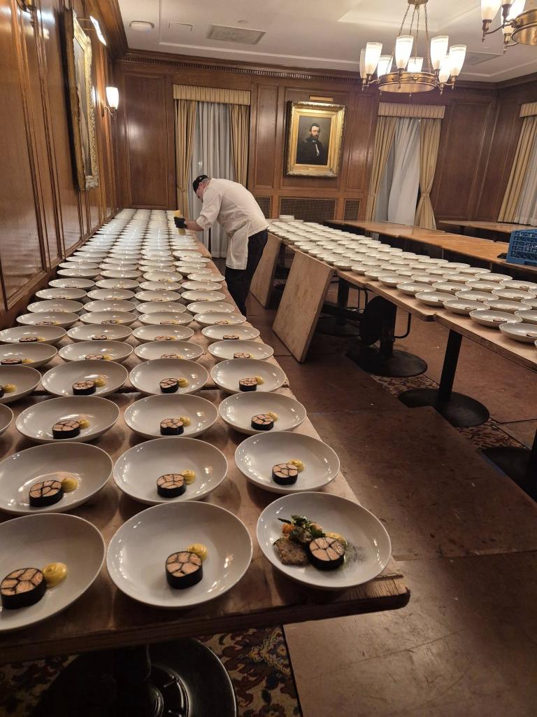 Chefs preparing the food for the burns supper.