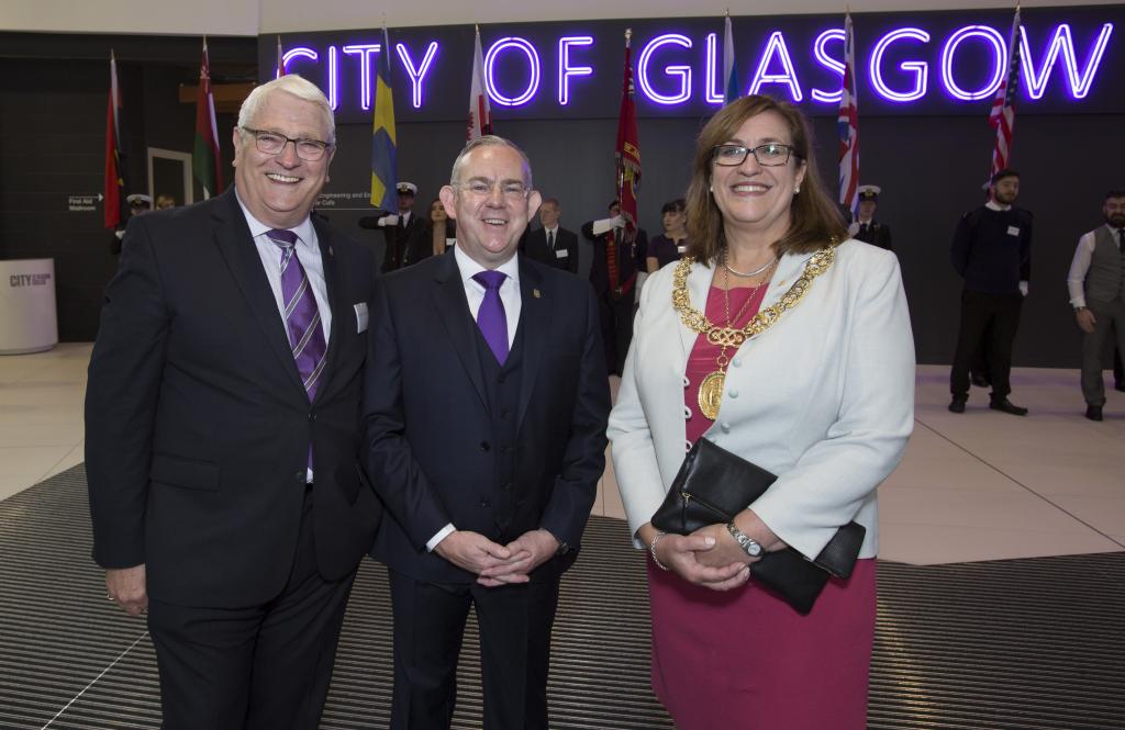 Alisdair Barron, Eva Bolander and Principal Little.