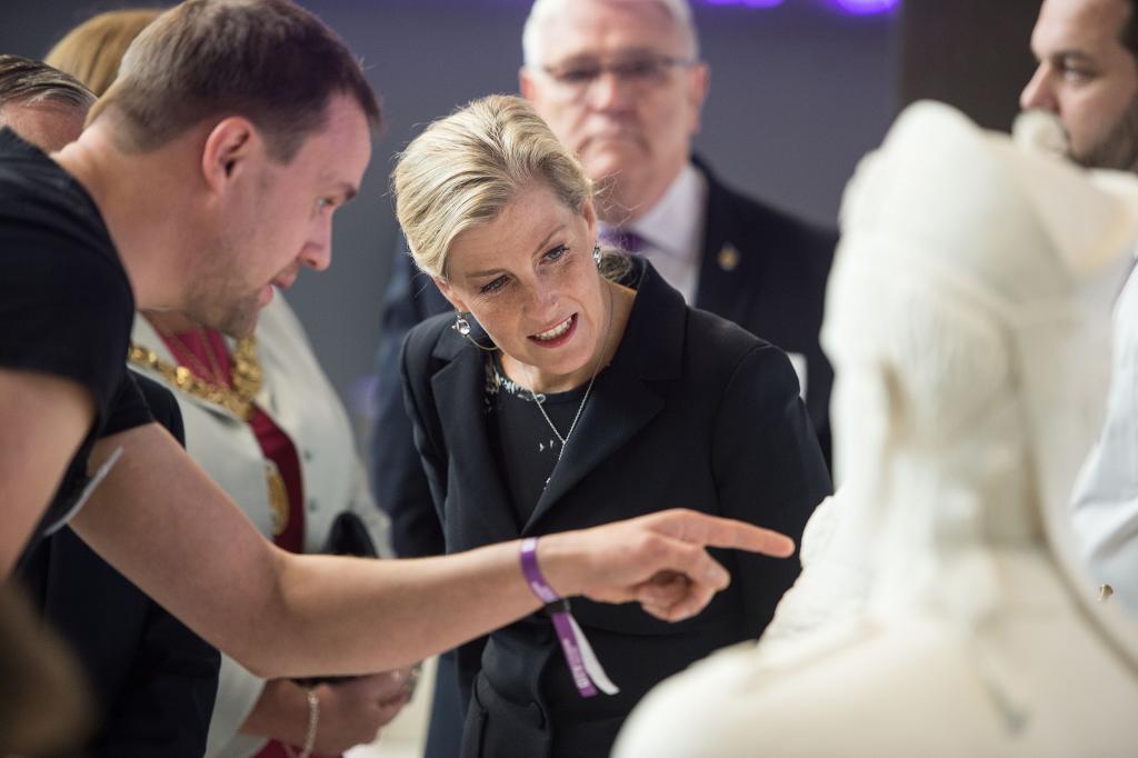 Her Royal Highness the Countess of Wessex visits the Construction area.