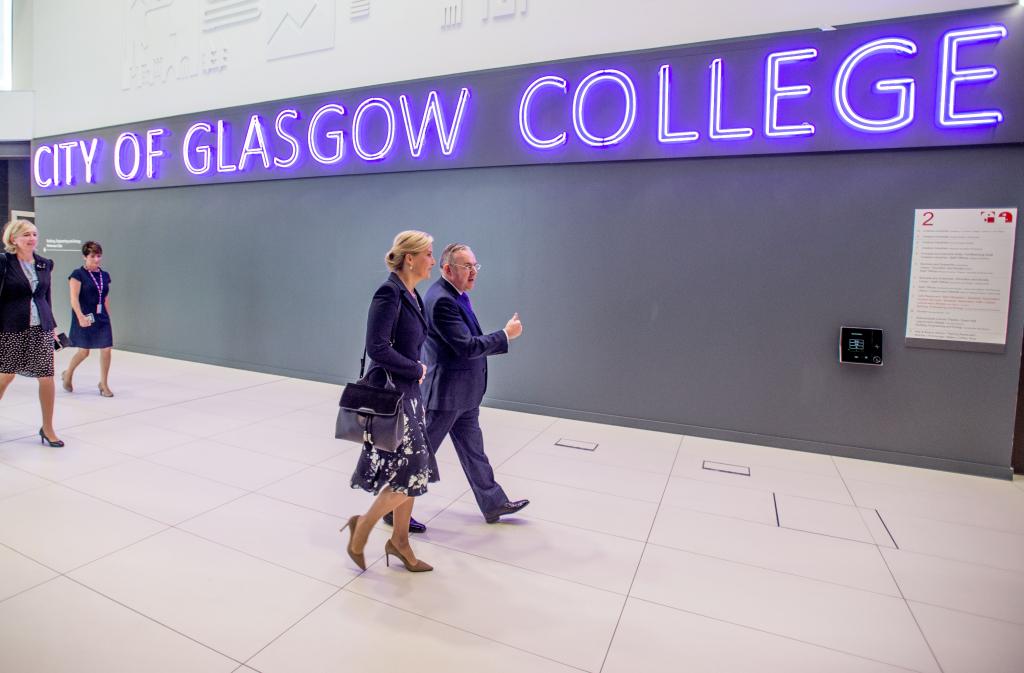 Her Royal Highness the Countess of Wessex visits City of Glasgow College to formally open the City Campus.