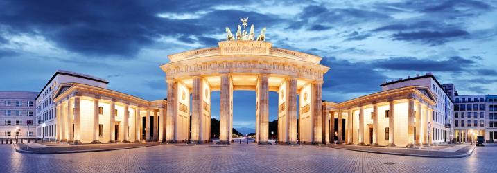 Brandenburg Gate, Berlin lit up at night